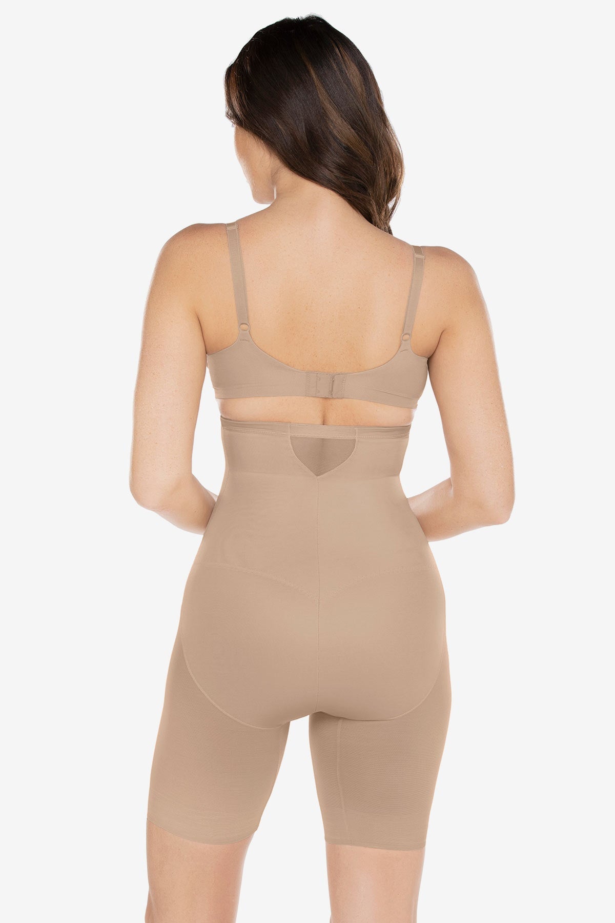 Extra Firm Sexy Sheer Shaping Hi-Waist Thigh Slimmer Black | Miraclesuit