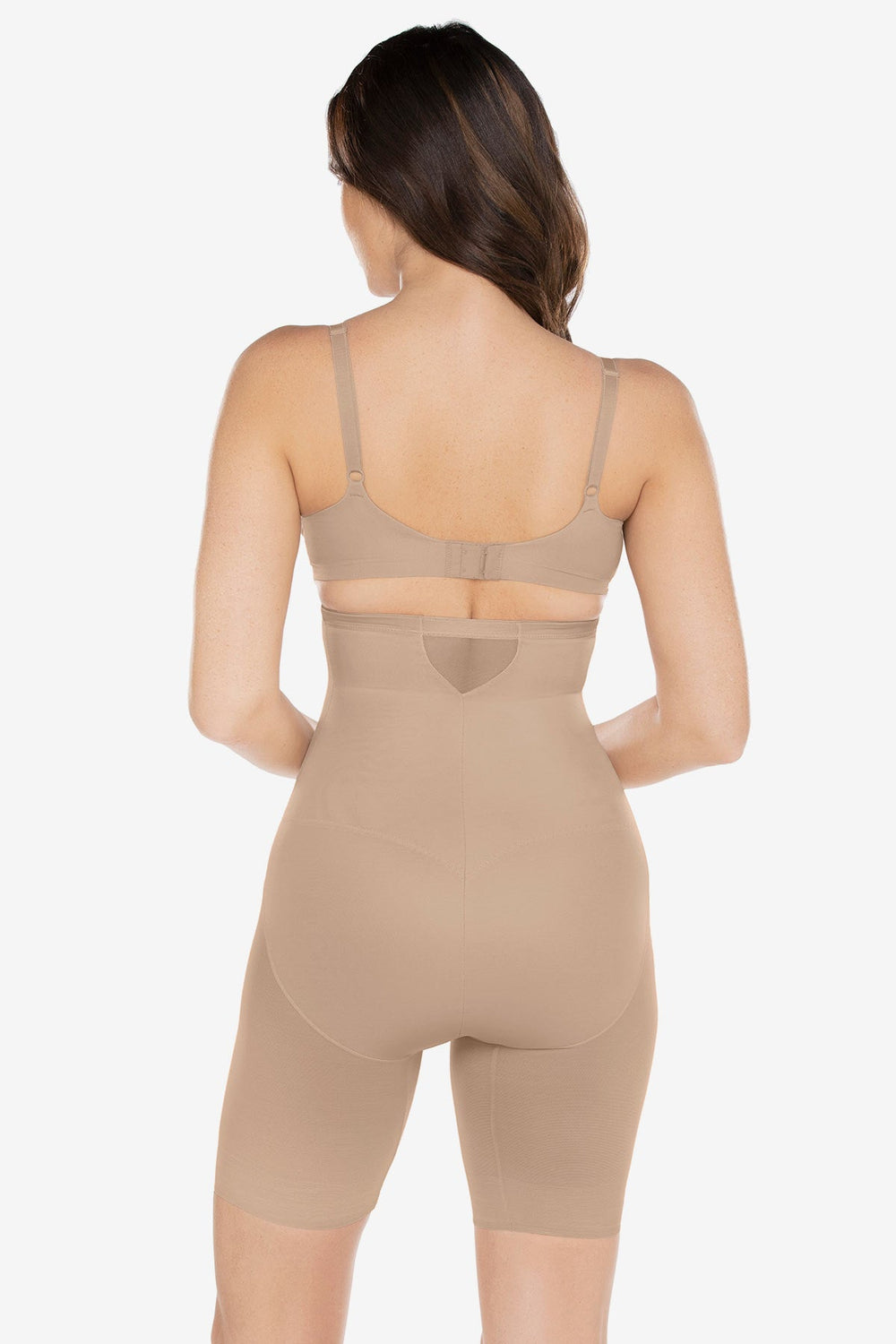 Extra Firm Sexy Sheer Shaping Hi-Waist Thigh Slimmer Black | Miraclesuit