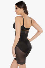 Extra Firm Sexy Sheer Shaping Hi-Waist Thigh Slimmer Black | Miraclesuit