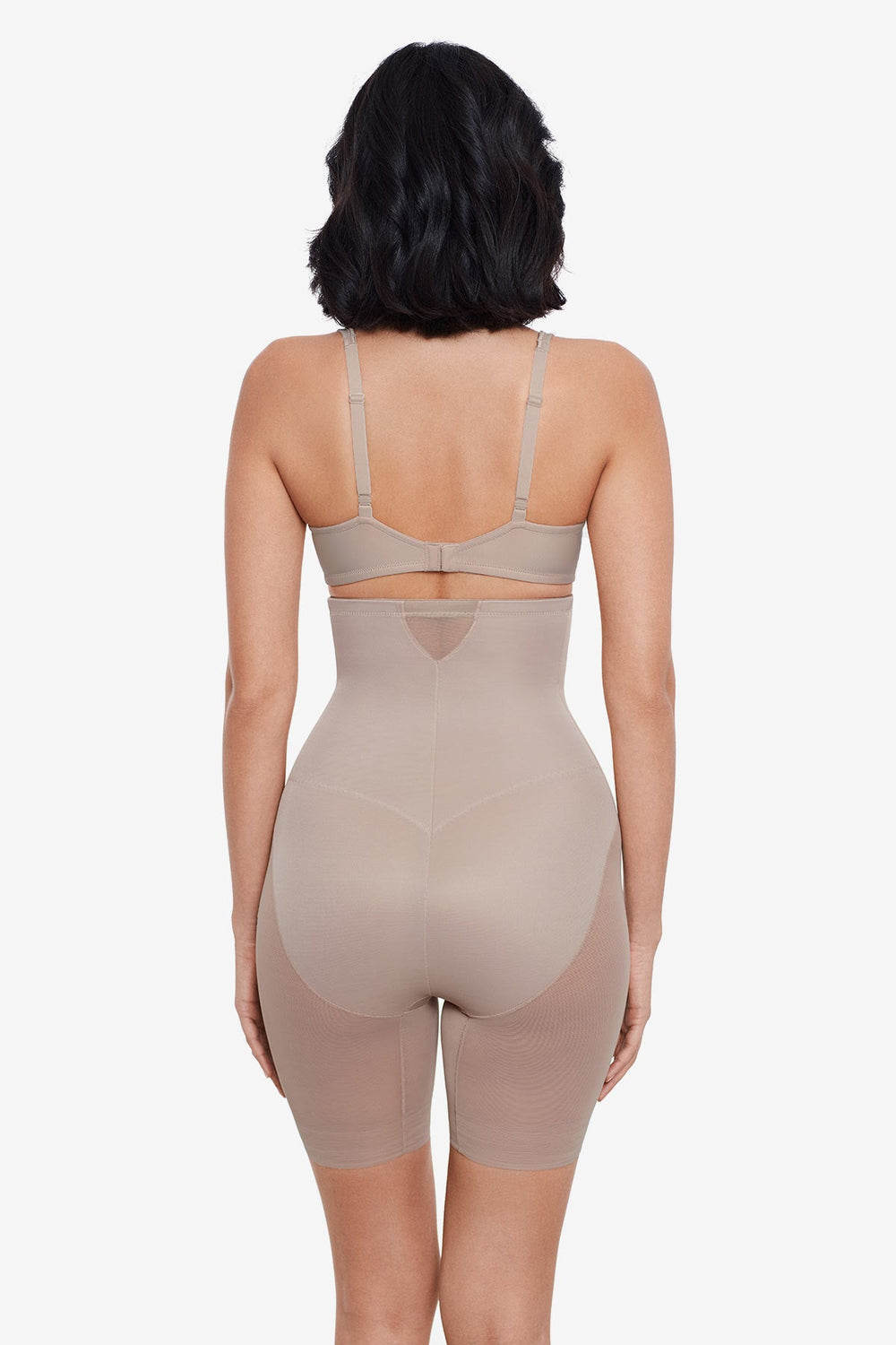 Extra Firm Sexy Sheer Shaping Hi-Waist Thigh Slimmer Black | Miraclesuit