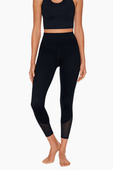 Performance Mesh Cut Up Leggings Black | Miraclesuit