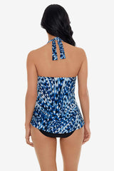 Sophie Tankini Top in Quill Blue/Multi | Miraclesuit