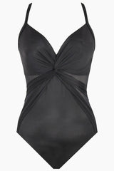 Network News Belle One Piece Swimsuit Black | Miraclesuit