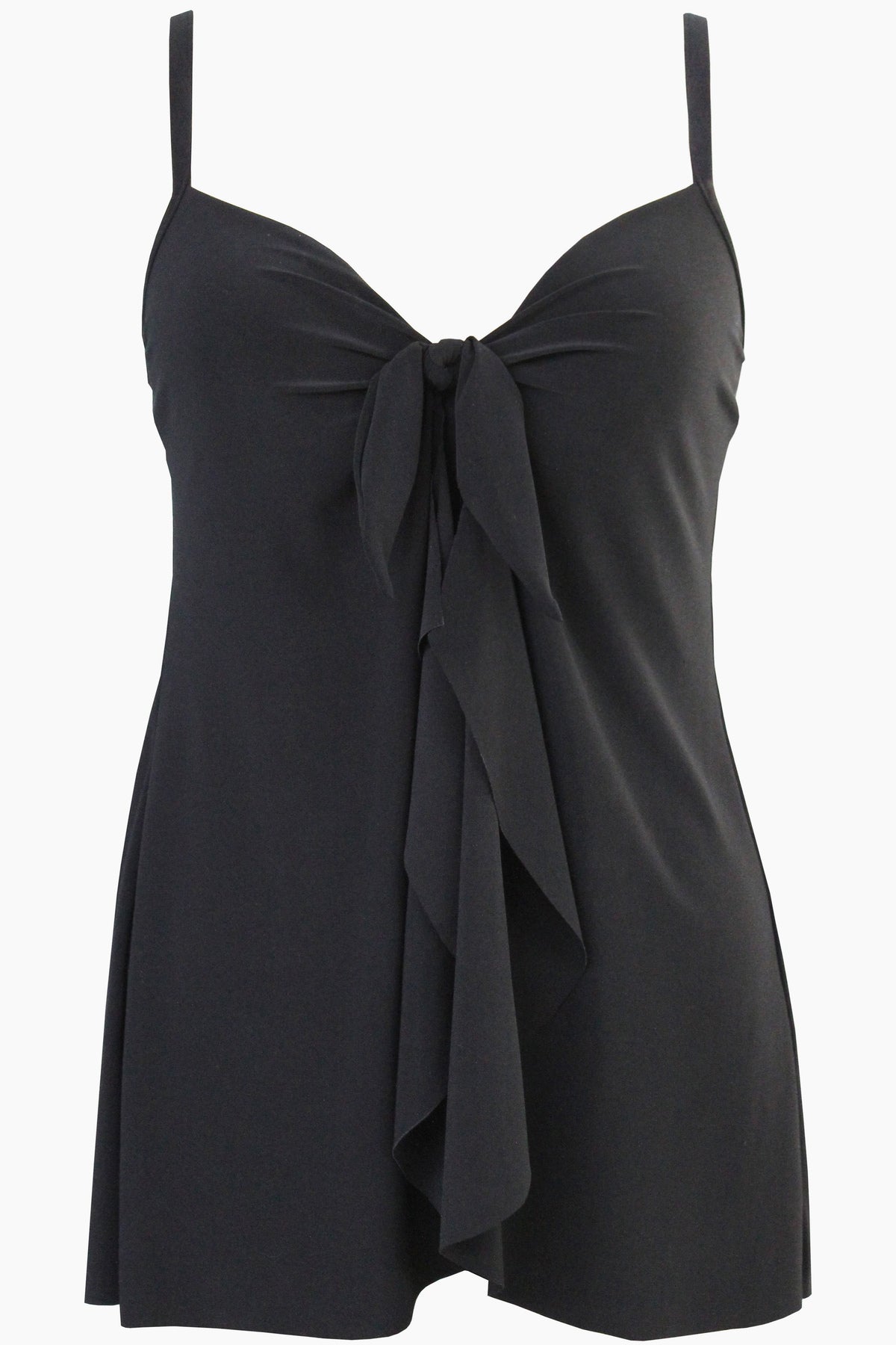 Rock Solid Lovey Swim Dress Black | Miraclesuit