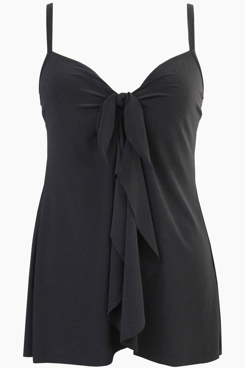 Rock Solid Lovey Swim Dress Black | Miraclesuit