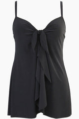 Rock Solid Lovey Swim Dress Black | Miraclesuit