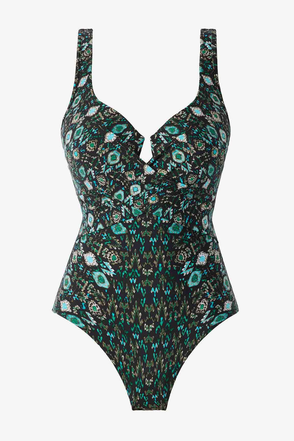 Bijoux Criss Cross Escape One Piece Swimsuit Black/Multi | Miraclesuit