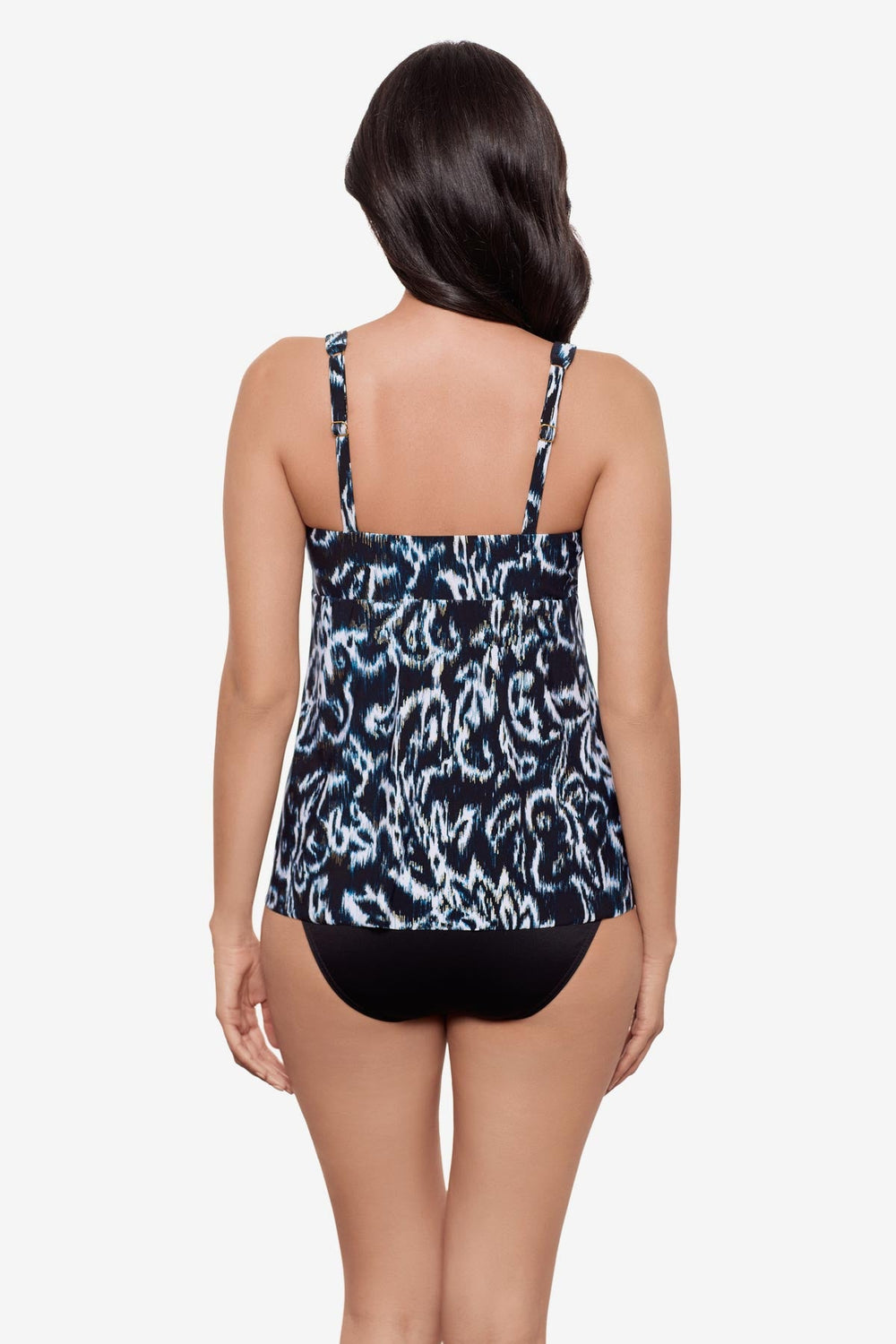 Ayla Tankini Top in Adorn Black/White | Miraclesuit