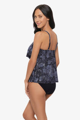 Magicsuit Shell Beach Chloe Tankini Top Black/Multi | Miraclesuit