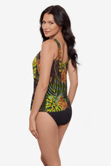Ursula Tankini Top in Sunset Islet Black/Multi | Miraclesuit