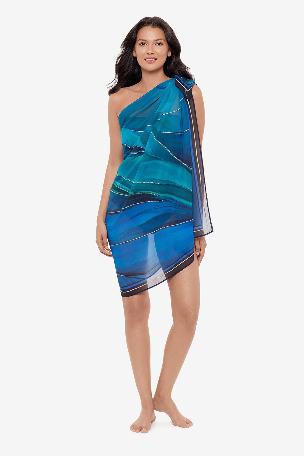 Pareo Cover Up in Maldiva Blue/Multi | Miraclesuit