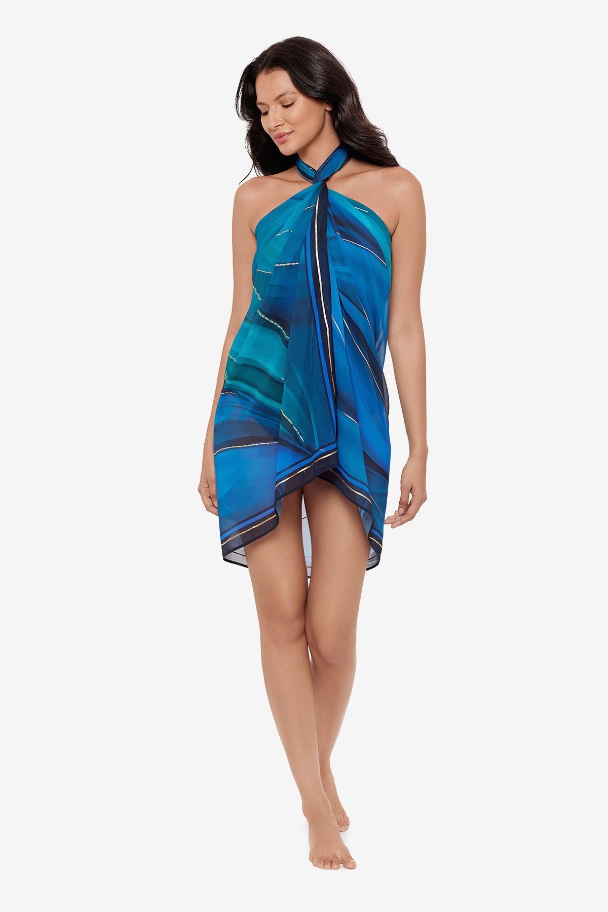Pareo Cover Up in Maldiva Blue/Multi | Miraclesuit