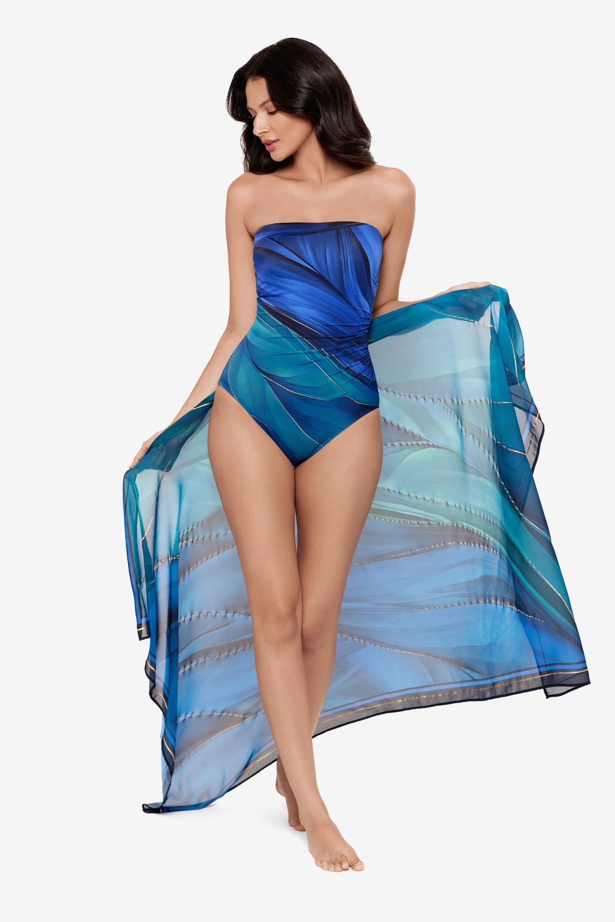 Pareo Cover Up in Maldiva Blue/Multi | Miraclesuit
