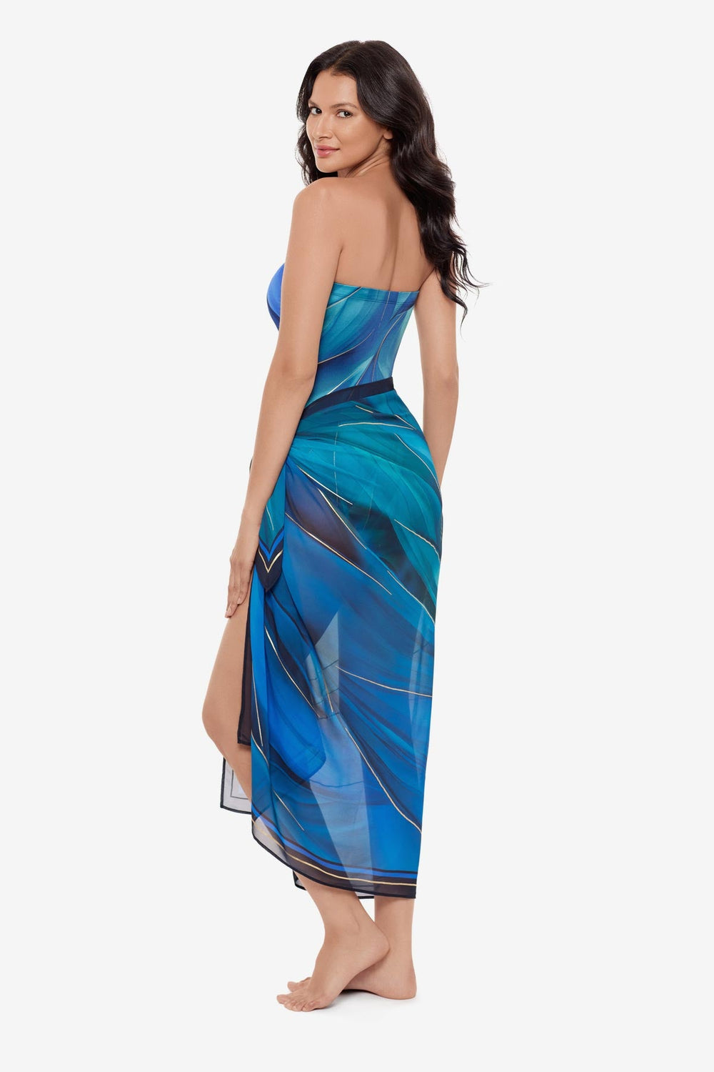 Pareo Cover Up in Maldiva Blue/Multi | Miraclesuit