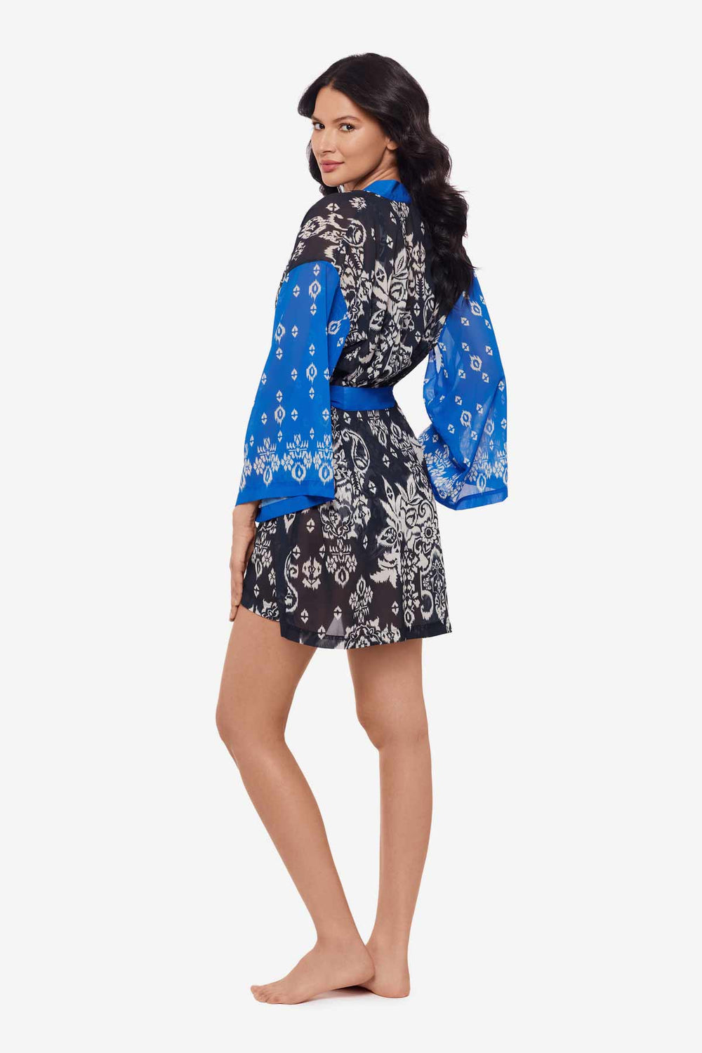 Talavera Kimono Swim Cover Up Midnight/White | Miraclesuit