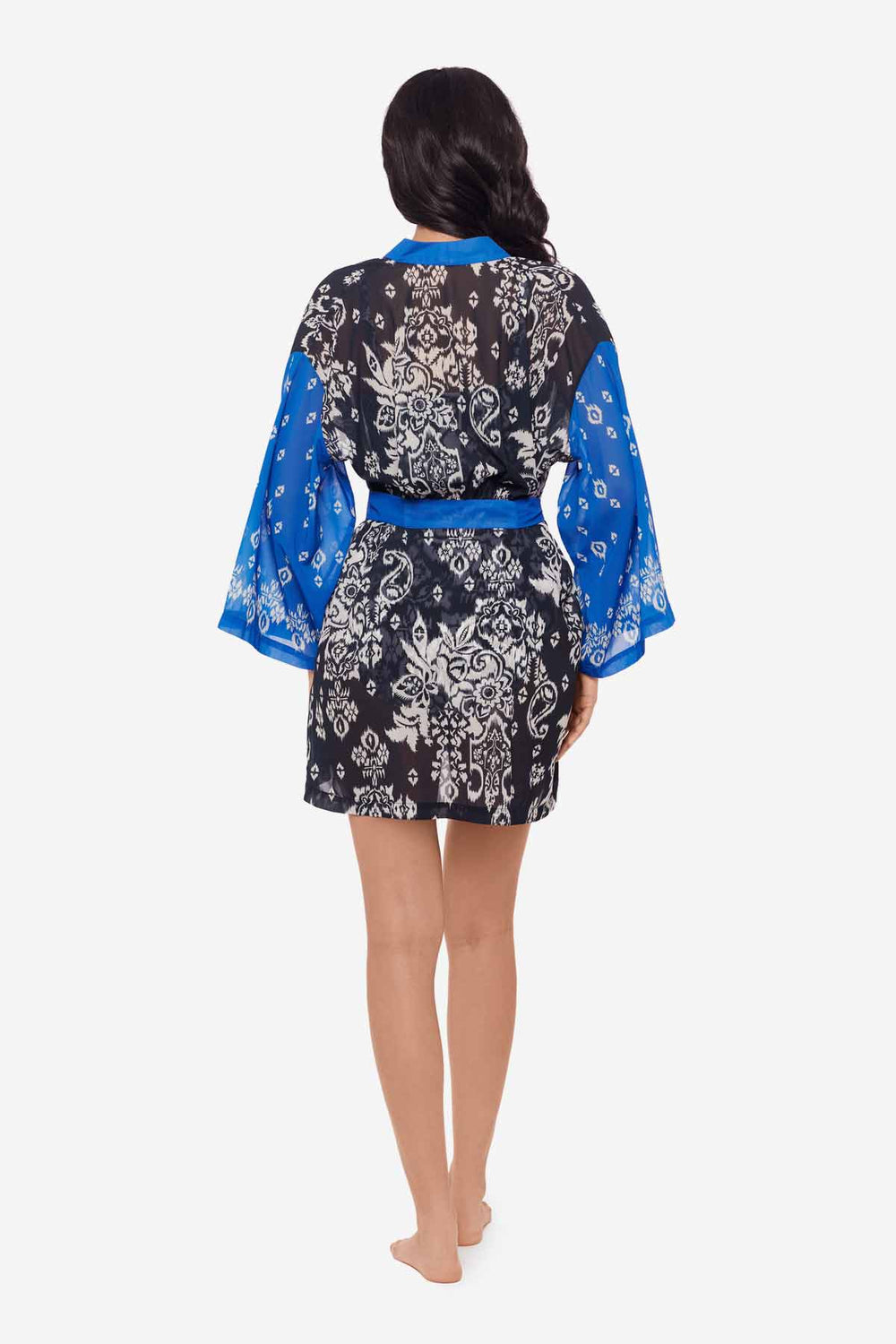 Talavera Kimono Swim Cover Up Midnight/White | Miraclesuit