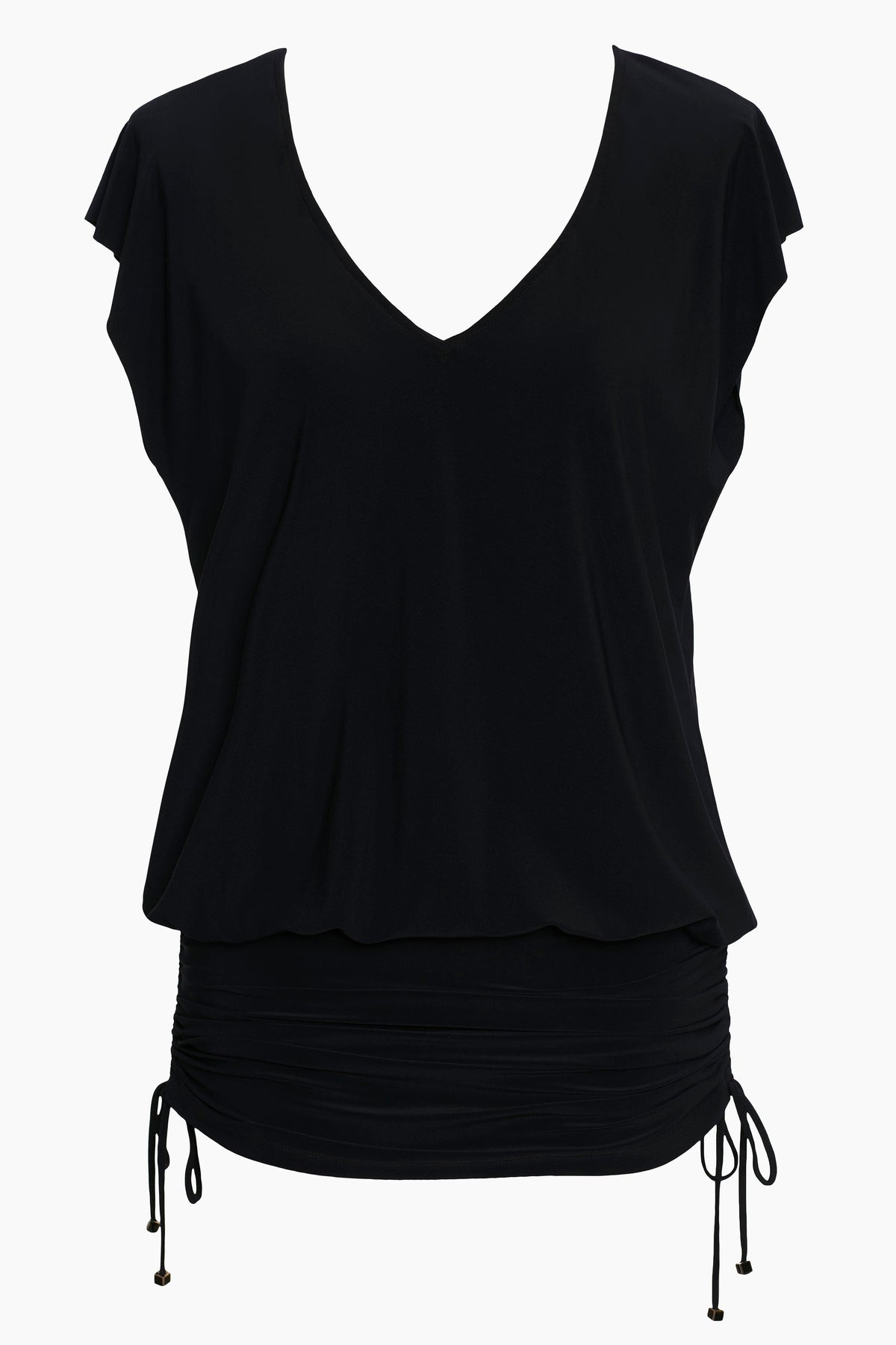 Magicsuit Shirred Beach Dress Swim Cover Up Black | Miraclesuit