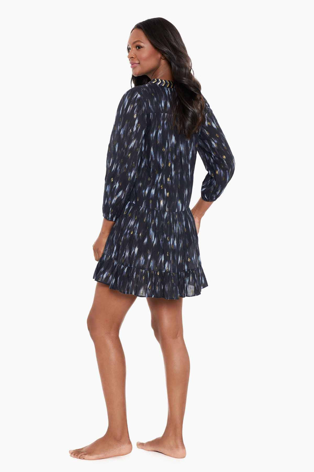 Bronze Reign Beach Dress Swim Cover Up Black/Multi | Miraclesuit