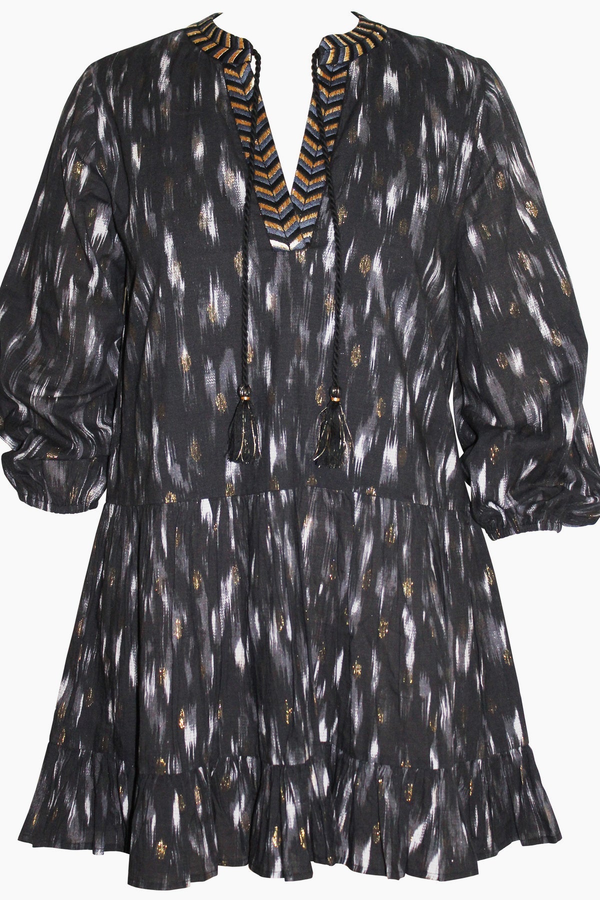 Bronze Reign Beach Dress Swim Cover Up Black/Multi | Miraclesuit