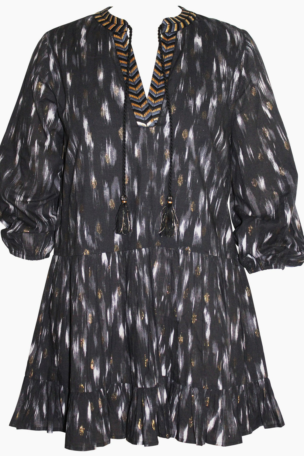 Bronze Reign Beach Dress Swim Cover Up Black/Multi | Miraclesuit
