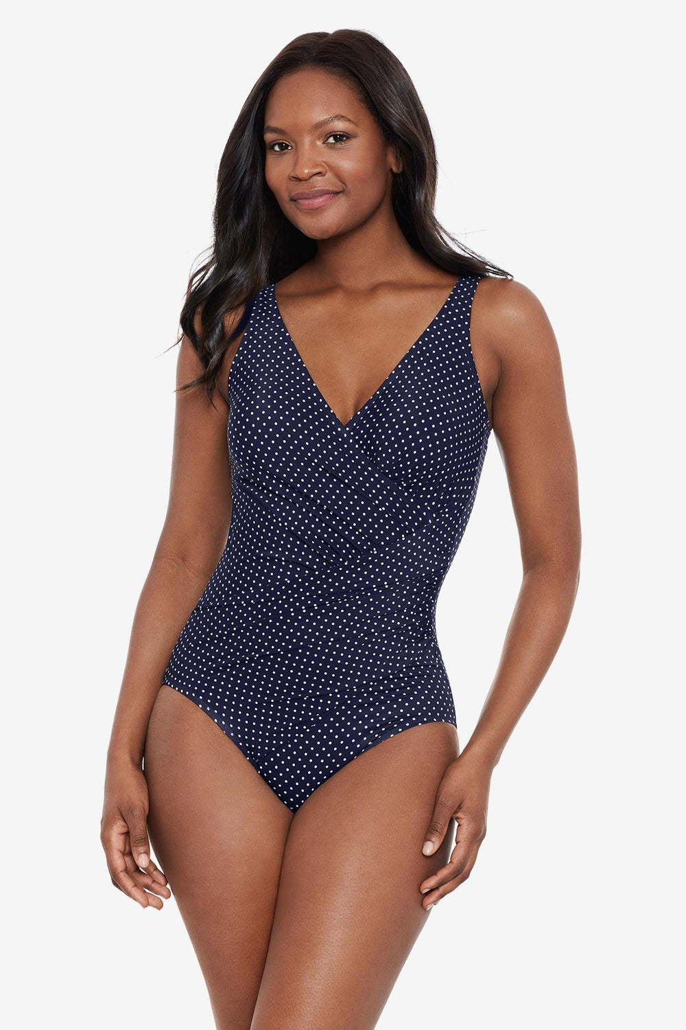 Pin Point Oceanus One Piece Swimsuit Black/White | Miraclesuit