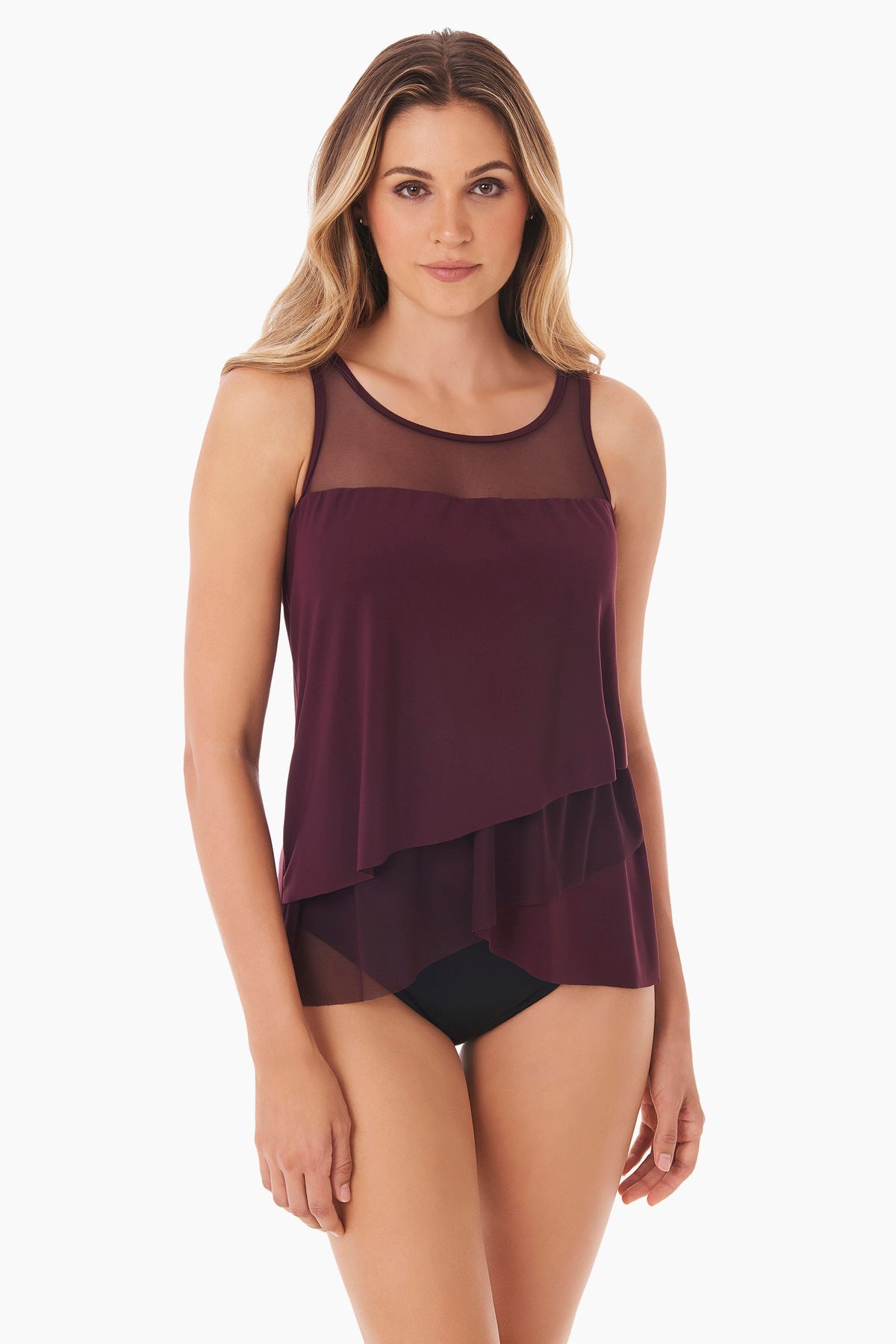 DD-Cup Mirage Tankini Top Mulberry | Miraclesuit