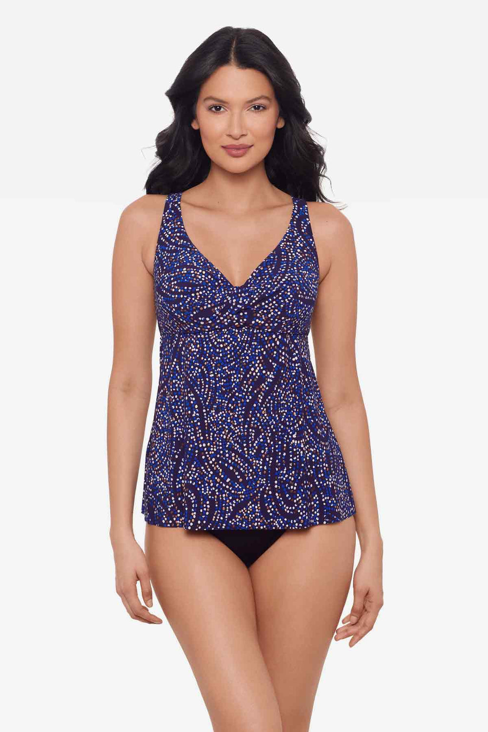 Spotlight Ayla Tankini Top Plum/Multi | Miraclesuit