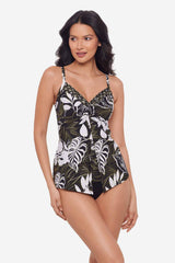 Elle Dorado Love Knot Tankini Top Black/Multi | Miraclesuit