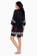 Shore Leave Beach Dress Swim Cover Up Black/White | Miraclesuit