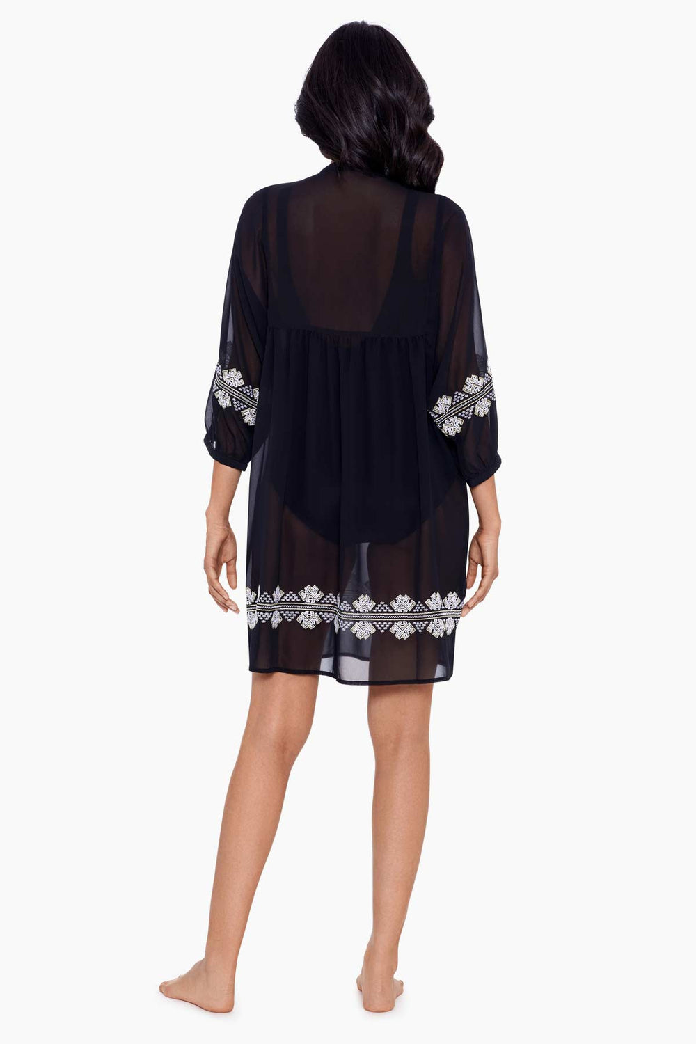 Shore Leave Beach Dress Swim Cover Up Black/White | Miraclesuit