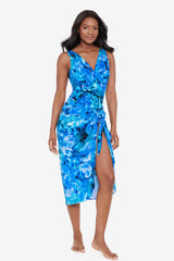 Sous Marine Long Sarong Swim Cover Up Blue/Multi | Miraclesuit