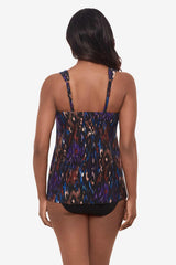 Tapiz Dazzle Tankini Top DD-Cup Black/Multi | Miraclesuit