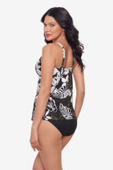 Elle Dorado Love Knot Tankini Top DD-Cup Black/Multi | Miraclesuit
