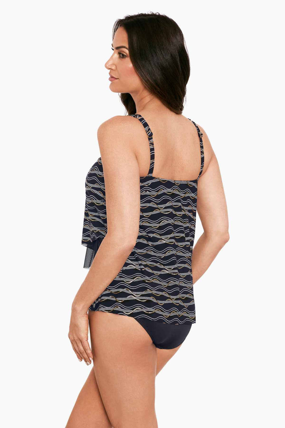 Linked In Mirage Tankini DD-Cup Black/Multi | Miraclesuit