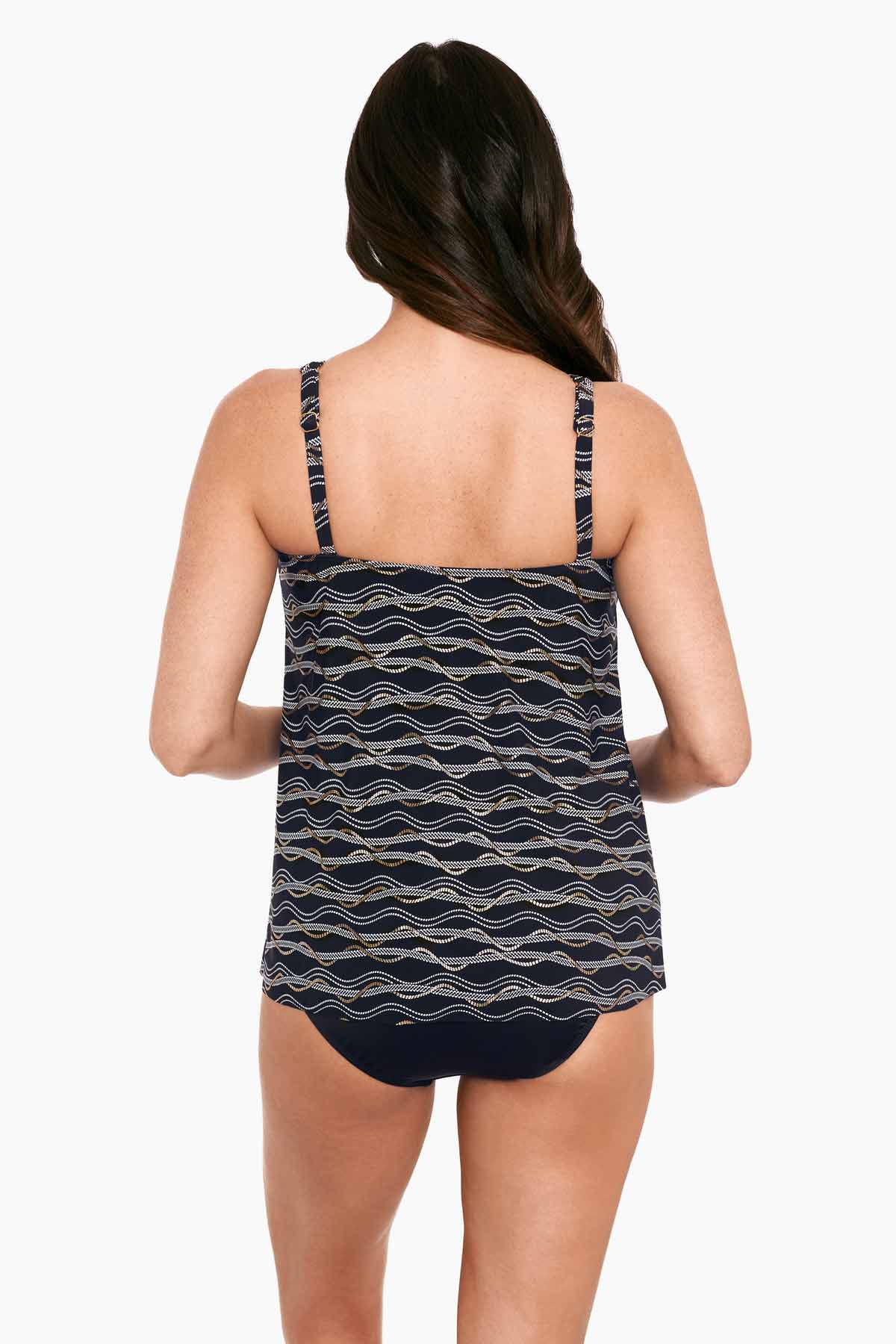 Linked In Mirage Tankini DD-Cup Black/Multi | Miraclesuit