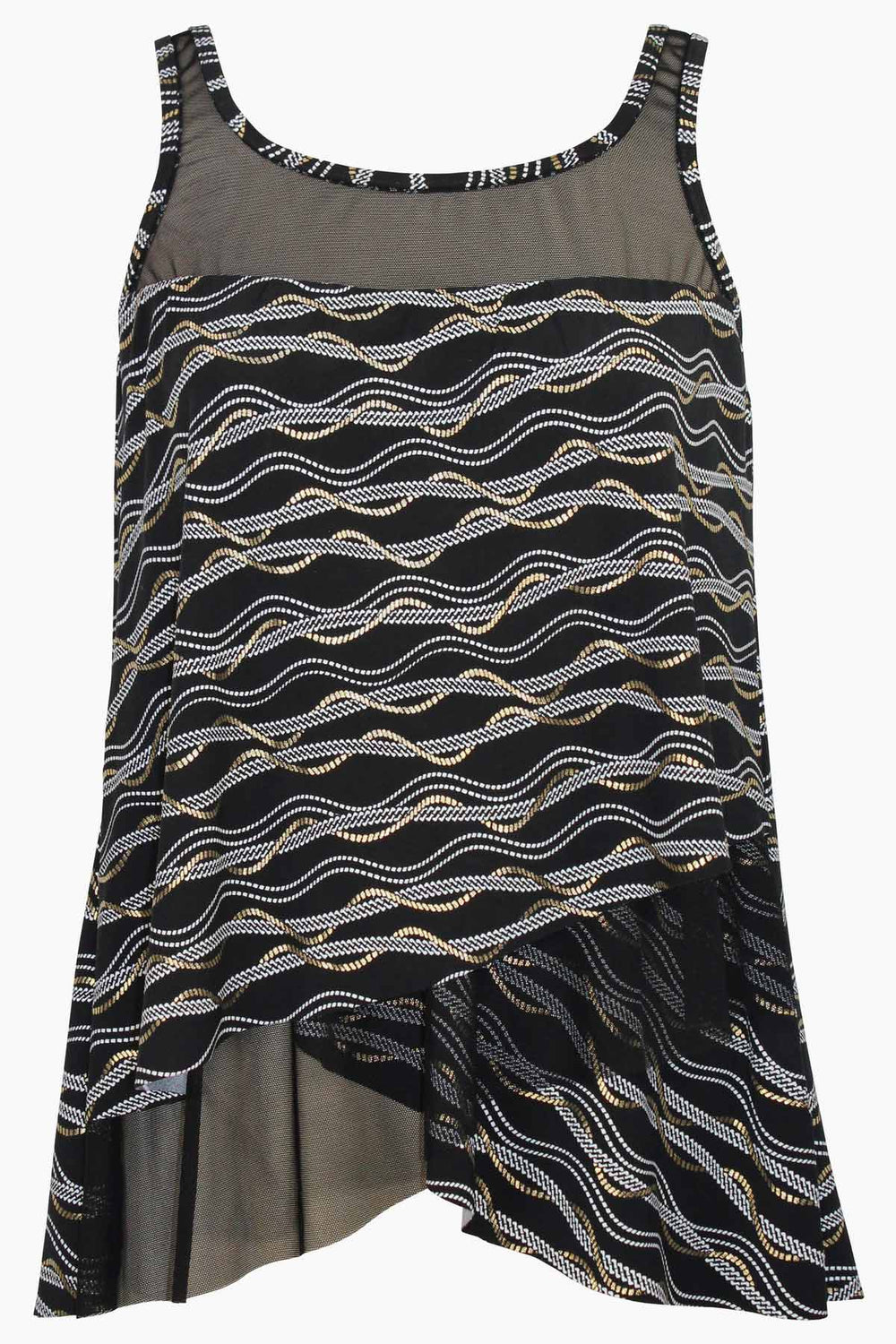 Linked In Mirage Tankini DD-Cup Black/Multi | Miraclesuit