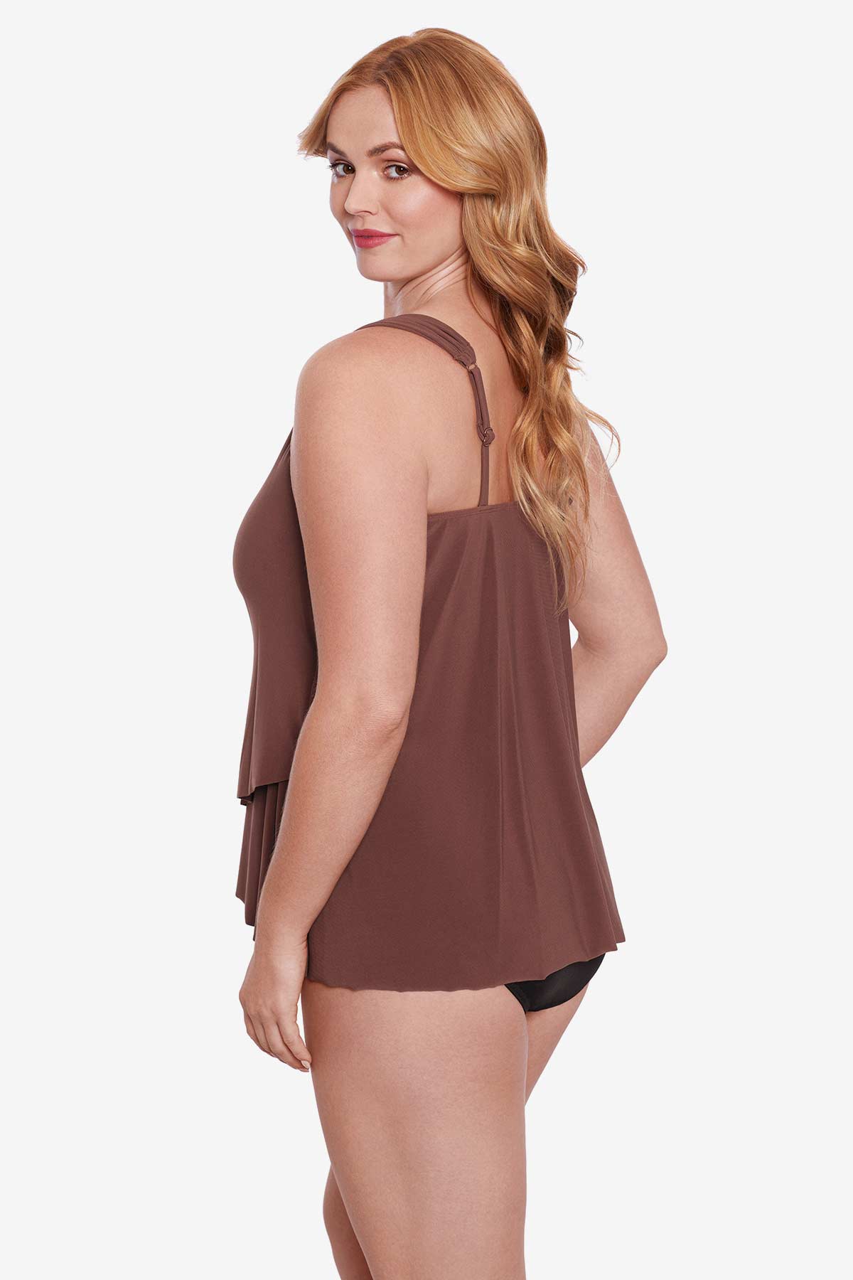 Plus Size Dazzle Tankini Top Cayenne | Miraclesuit