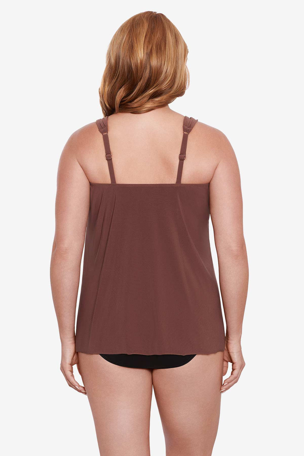 Plus Size Dazzle Tankini Top Cayenne | Miraclesuit