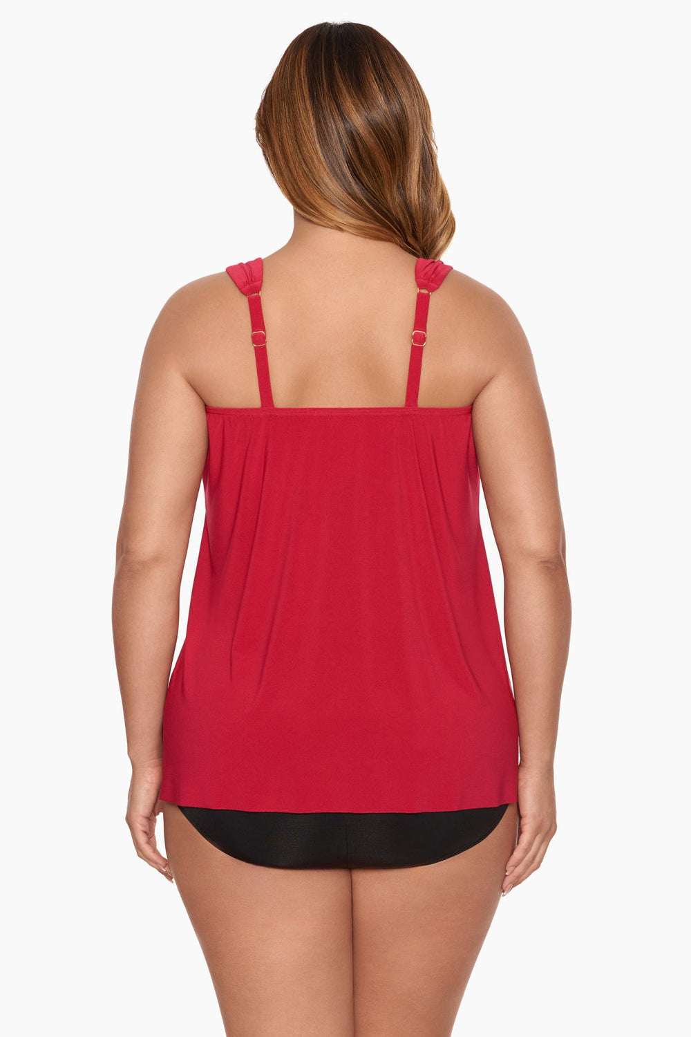 Plus Size Dazzle Tankini Top Cayenne | Miraclesuit