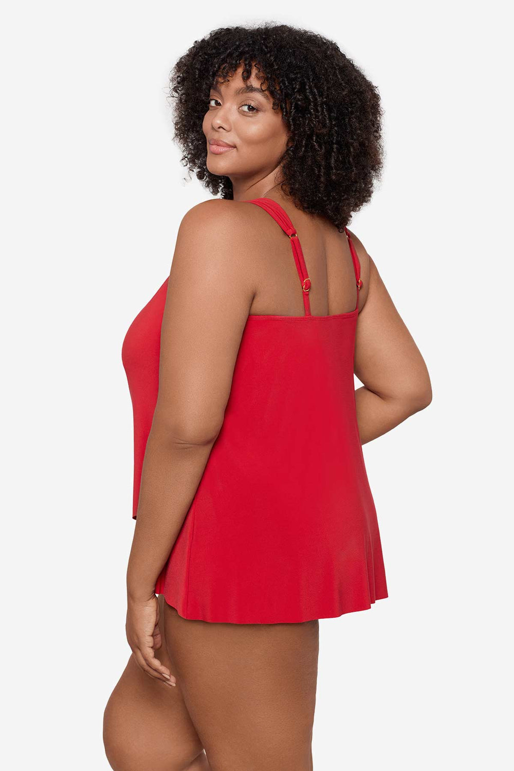 Plus Size Dazzle Tankini Top Cayenne | Miraclesuit