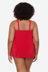 Plus Size Dazzle Tankini Top Cayenne | Miraclesuit