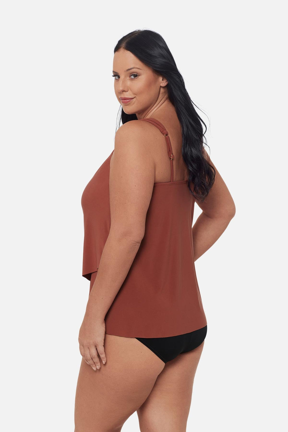 Plus Size Dazzle Tankini Top Cayenne | Miraclesuit