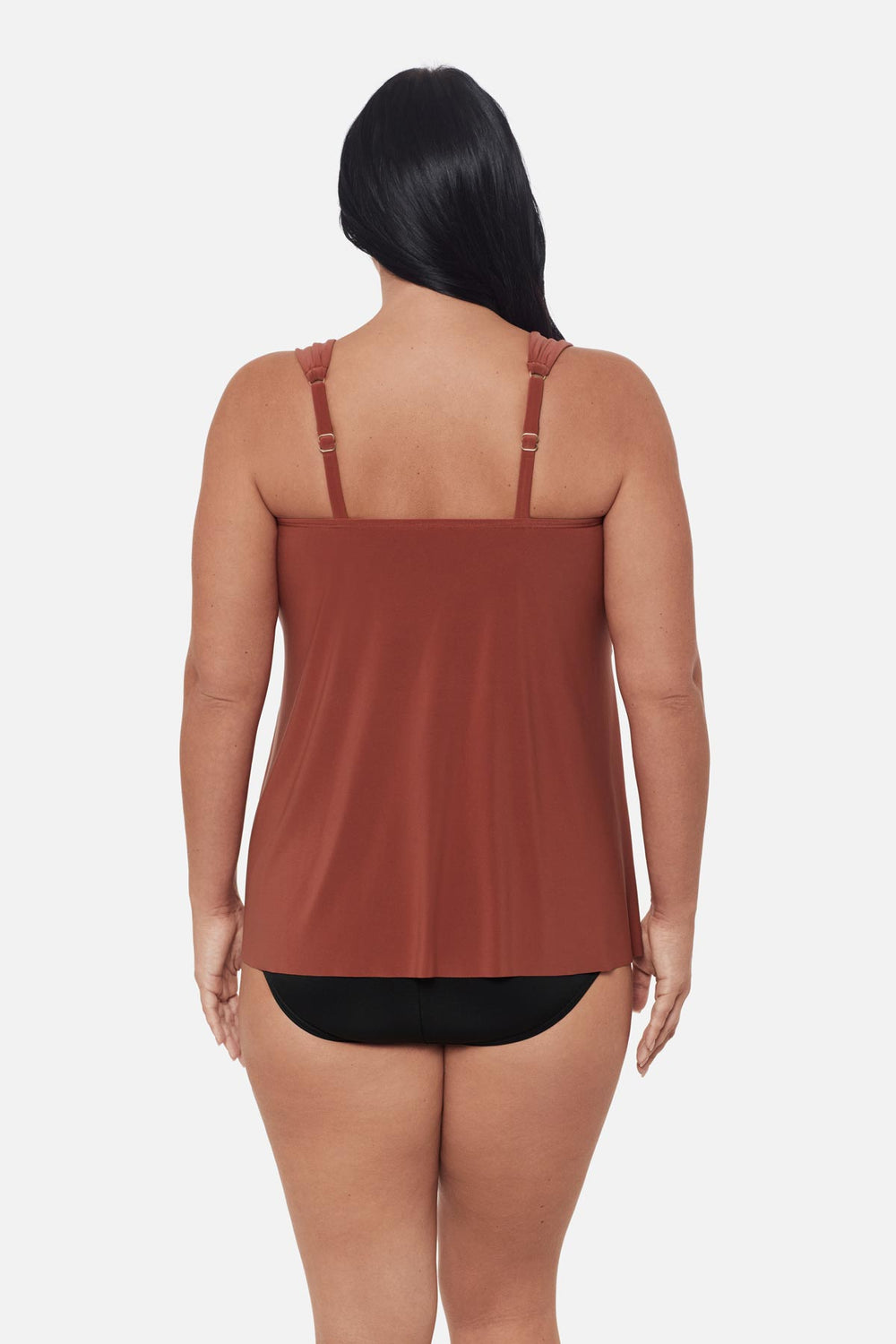 Plus Size Dazzle Tankini Top Cayenne | Miraclesuit