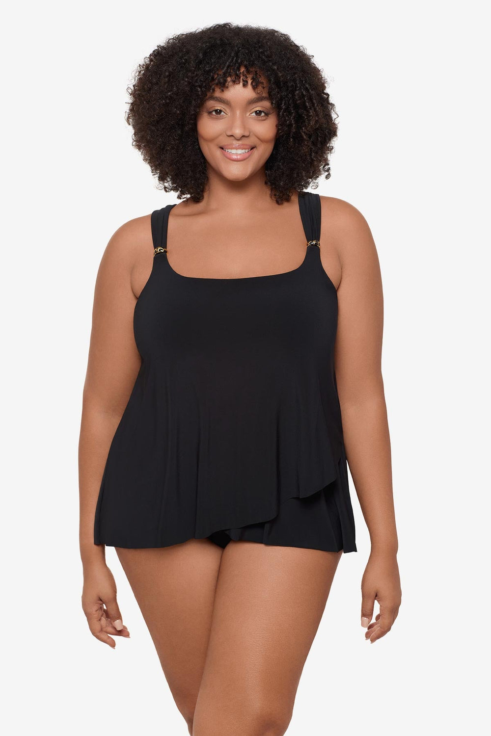 Plus Size Dazzle Tankini Top Cayenne | Miraclesuit