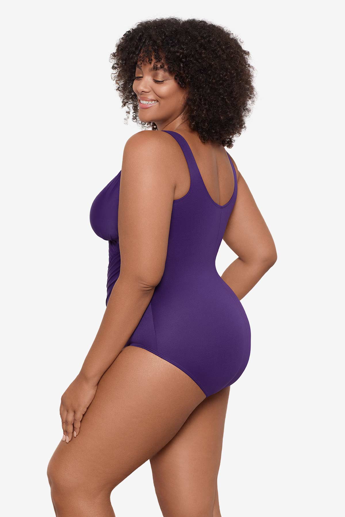 Plus Size Must Haves Oceanus One Piece Swimsuit Mulberry | Miraclesuit