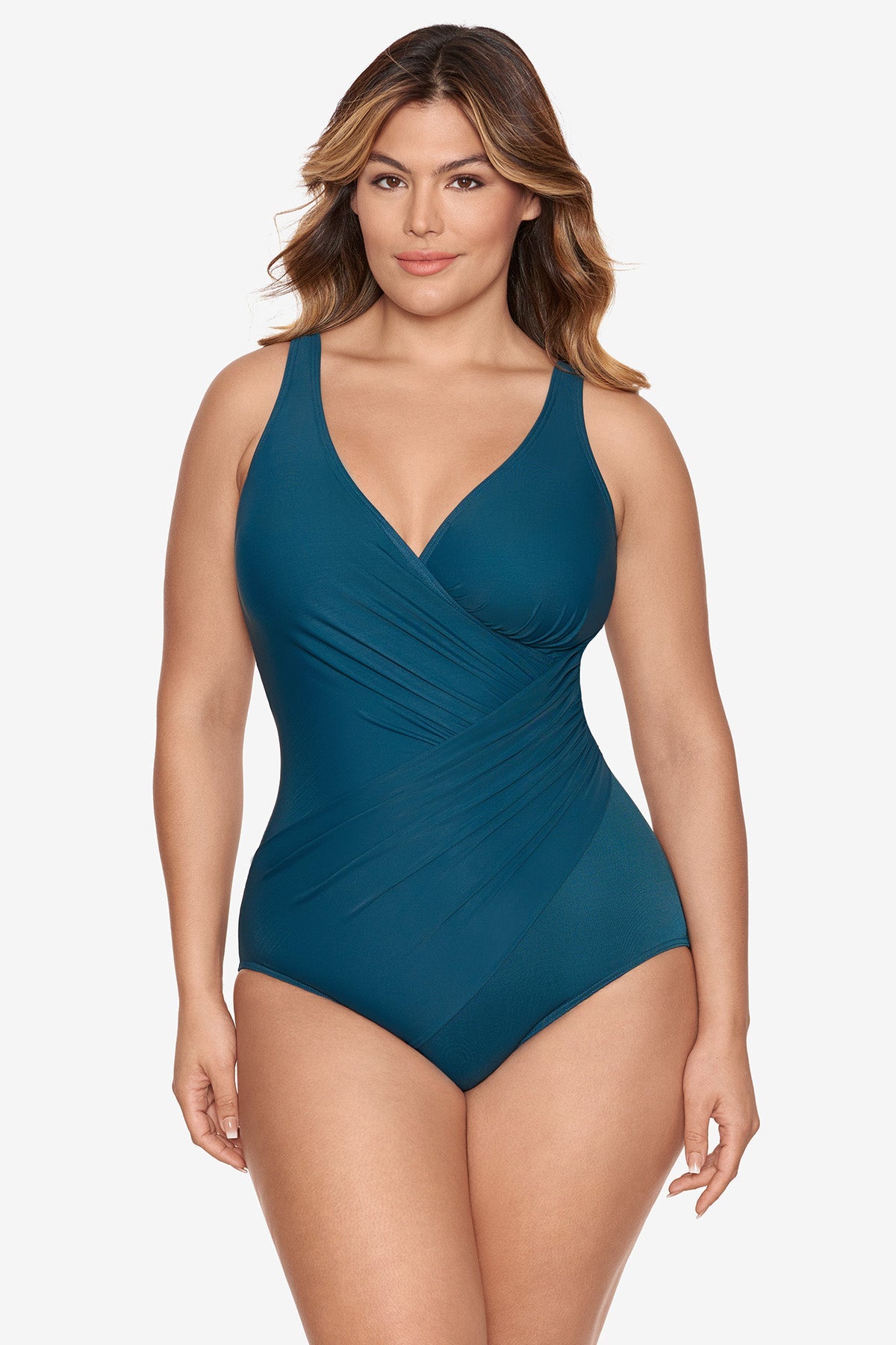 Plus Size Must Haves Oceanus One Piece Swimsuit Mulberry | Miraclesuit