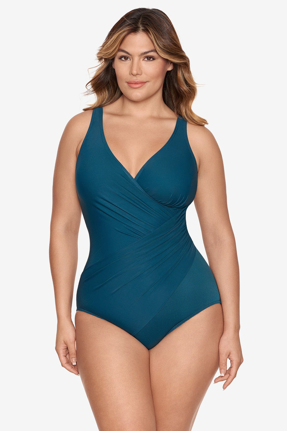 Plus Size Must Haves Oceanus One Piece Swimsuit Mulberry | Miraclesuit
