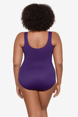 Plus Size Must Haves Oceanus One Piece Swimsuit Mulberry | Miraclesuit