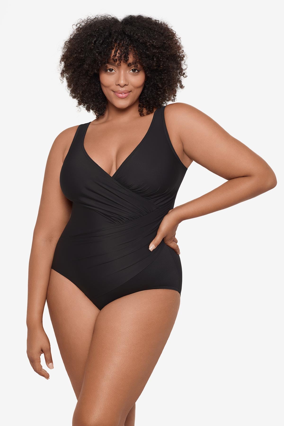 Plus Size Must Haves Oceanus One Piece Swimsuit Mulberry | Miraclesuit