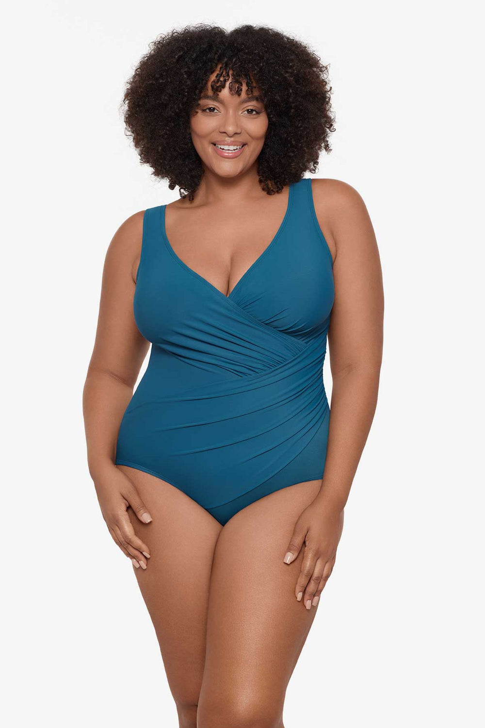 Plus Size Must Haves Oceanus One Piece Swimsuit Mulberry | Miraclesuit